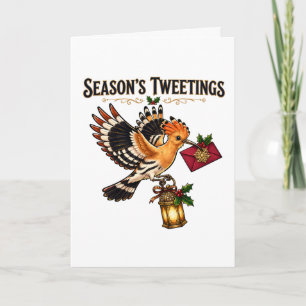 Weihnachtsgrüße Wiedehopf Vogel Festtagsgrüße Karte