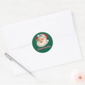 Weihnachtsgrüße - Winter Santa Runder Aufkleber (Umschlag)