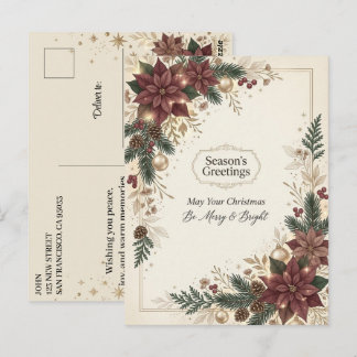 Weihnachtsgrüße Winterurlaubswunsch Neues Jahr Postkarte