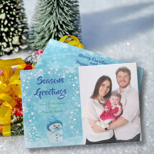 Weihnachtsgrüße zum Winter Neujahr Foto Feiertagskarte