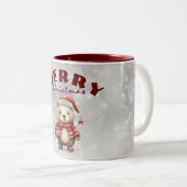 Weihnachtsgrüße Zweifarbige Tasse (VorderseiteRechts)