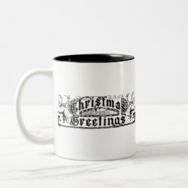 Weihnachtsgrüße Zweifarbige Tasse