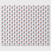 Weihnachtsgrüße zweisprachige portugiesische Baule Geschenkpapier (Flach)