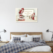 WeihnachtsgrüßeKleine KinderKamin Leinwanddruck (Insitu (Schlafzimmer))