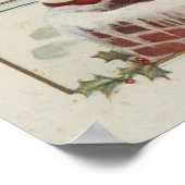 WeihnachtsgrüßeKleine KinderKamin Poster (Ecke)