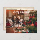 Weihnachtsgrüßen Feiertagspostkarte (Vorne/Hinten)