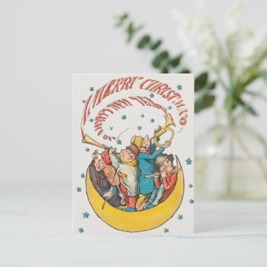 Weihnachtsgrüßen Feiertagspostkarte (Stehend Vorderseite)