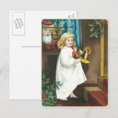 Weihnachtsgrüßen Feiertagspostkarte (Vorne/Hinten)