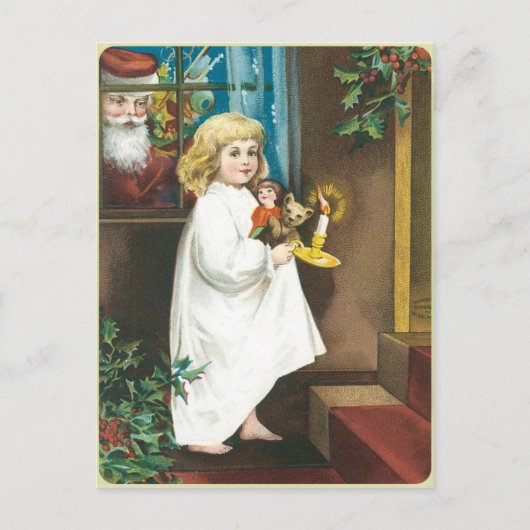 Weihnachtsgrüßen Feiertagspostkarte (Vorderseite)