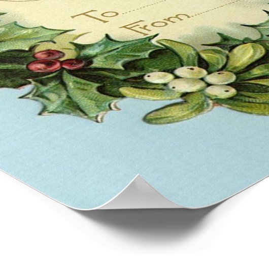 Weihnachtsgrüßen nach Maß Poster (Ecke)