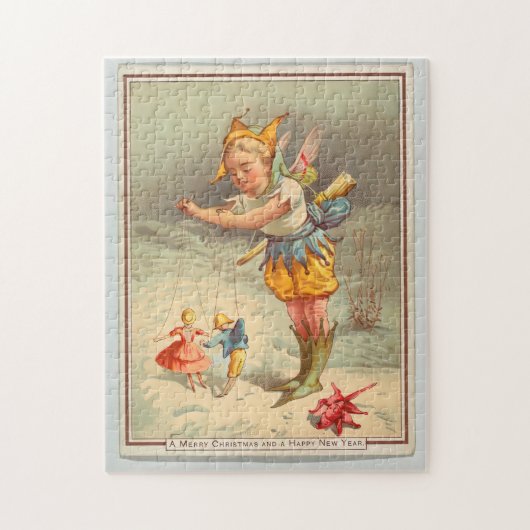 Weihnachtsgrüßen Puzzle (Vertikal)