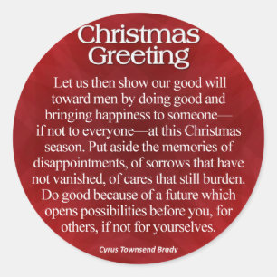 Weihnachtsgrüßen Runder Aufkleber