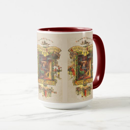 Weihnachtsgrüßen Tasse (VorderseiteRechts)
