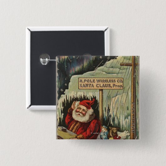 WeihnachtsgrüßeWeihnachten am Nordpol Button (Vorne & Hinten)