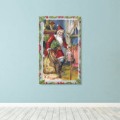 WeihnachtsgrüßeWeihnachten mit GeschenkenHolly Leinwanddruck (Insitu (Holzboden))