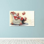 WeihnachtsgrüßeWeihnachtsfeier # 2 Leinwanddruck (Insitu (Holzboden))