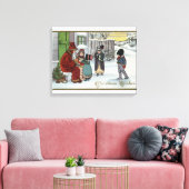 WeihnachtsgrüßeWeihnachtsfeier Leinwanddruck (Insitu (Wohnzimmer))