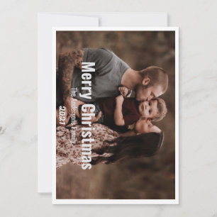 Weihnachtsgrußkarte 1 Foto botanisch floral Feiert Feiertagskarte