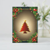 Weihnachtsgrüßkarte Dankeskarte (Stehend Vorderseite)