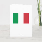 Weihnachtsgrüßkarte der italienischen Flagge | Buo Feiertagskarte (Rückseite)