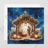 Weihnachtsgrußkarte der Krippe (Vorne/Hinten)