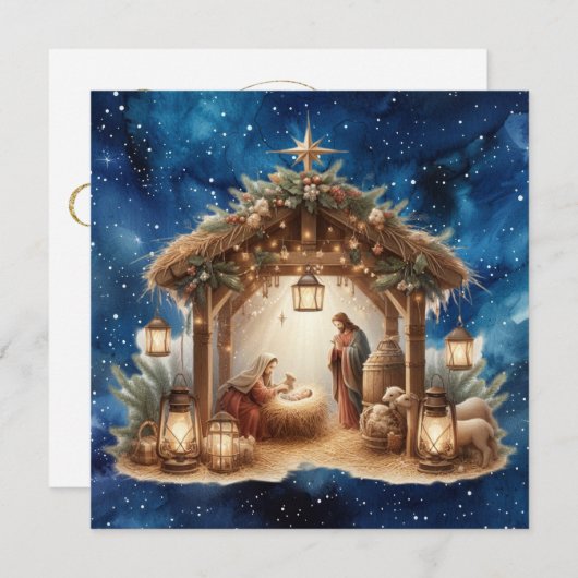 Weihnachtsgrußkarte der Krippe (Vorne/Hinten)