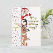 Weihnachtsgrußkarte Einladung (Stehend Vorderseite)