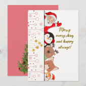 Weihnachtsgrußkarte Einladung (Vorne/Hinten)