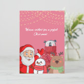 Weihnachtsgrußkarte  einladung (Stehend Vorderseite)