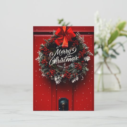 Weihnachtsgrüßkarte Feiertagskarte (Stehend Vorderseite)