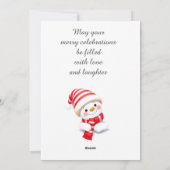 Weihnachtsgrüßkarte Feiertagskarte (Rückseite)