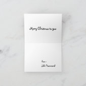 Weihnachtsgrüßkarte Feiertagskarte (Innenseite)