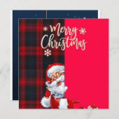 Weihnachtsgrüßkarte Feiertagskarte (Vorne/Hinten)