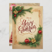 Weihnachtsgrüßkarte Feiertagskarte (Vorne/Hinten)