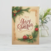 Weihnachtsgrüßkarte Feiertagskarte (Stehend Vorderseite)