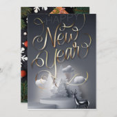 Weihnachtsgrüßkarte Feiertagskarte (Vorne/Hinten)