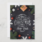 Weihnachtsgrüßkarte Feiertagskarte (Rückseite)