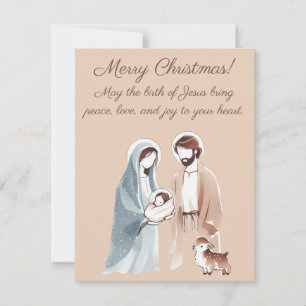 Weihnachtsgrußkarte Frieden, Liebe und Freude in C Einladung