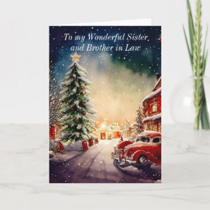 Weihnachtsgrußkarte für Schwester und Schwager Karte