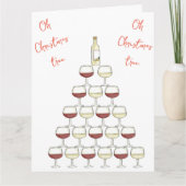 Weihnachtsgrußkarte für Weintrinker Karte (Vorderseite)
