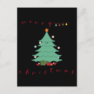 Weihnachtsgrußkarte   Kawaii-Christbaum Feiertagspostkarte