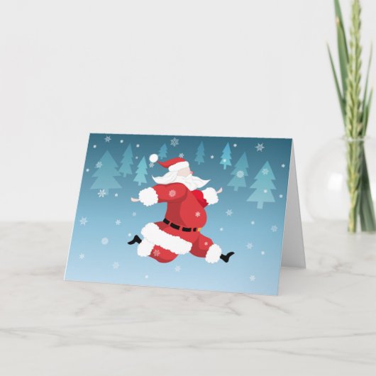 Weihnachtsgrüßkarte laufen feiertagskarte (Vorderseite)