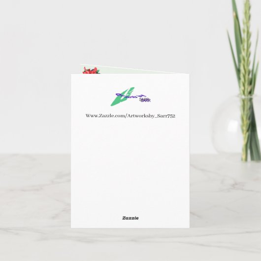 Weihnachtsgrußkarte ; Magisches Weihnachten+ Feiertagskarte (Rückseite)