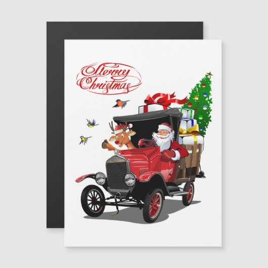 Weihnachtsgrußkarte Magnetkarte (Vorne/Hinten)