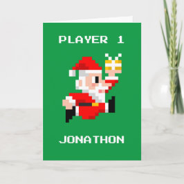 Weihnachtsgrußkarte mit 8 Bit Karte