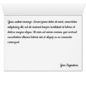 Weihnachtsgrüßkarte mit einem niedlichen Elefanten (Innenansicht Horizontal (Unten))