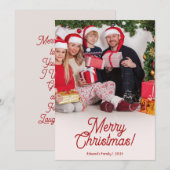 Weihnachtsgrußkarte mit individuellem Foto Feiertagskarte (Vorne/Hinten)
