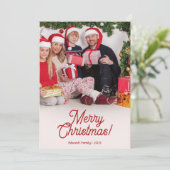 Weihnachtsgrußkarte mit individuellem Foto Feiertagskarte (Stehend Vorderseite)