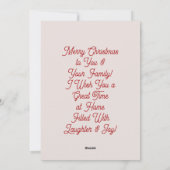 Weihnachtsgrußkarte mit individuellem Foto Feiertagskarte (Rückseite)