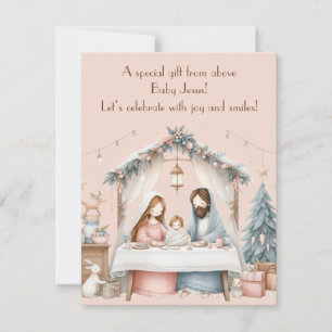 Weihnachtsgrußkarte mit Jesuskind Einladung